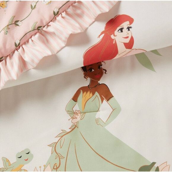 Twin princess vine kids comforter the Disney Collection girls cream blanket & sh - Picture 3 of 5